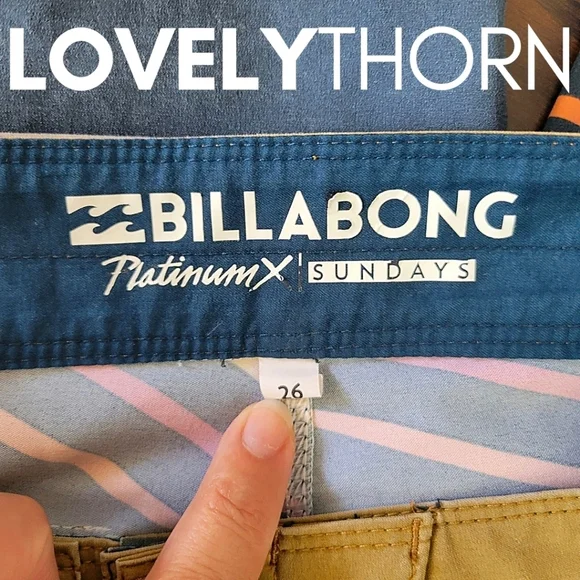 BILLABONG // tie waist graphic print surf board shorts - Picture 4 of 5